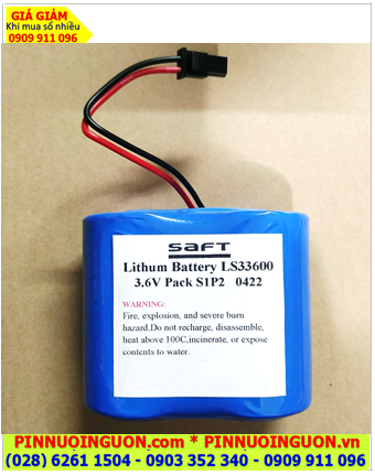 Pin S1P2 LS33600 (2 viên ghép đôi 3.6v), Pin nuôi nguồn Saft S1P2 LS33600 lithium 34000mAh 3.6v